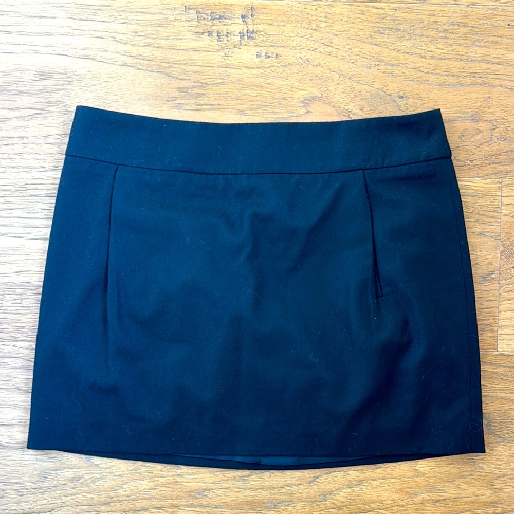 Club Monaco Blue Pleated Pencil Mini Skirt